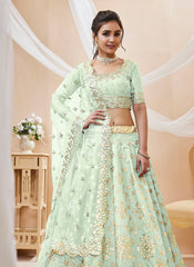 Pista Art Silk Sequins Embroidered Lehenga Choli