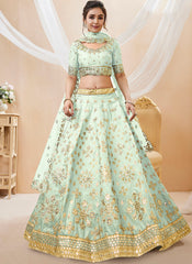 Pista Art Silk Sequins Embroidered Lehenga Choli