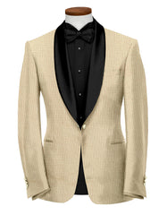 Veste de costume beige à carreaux pour homme, blazer slim fit