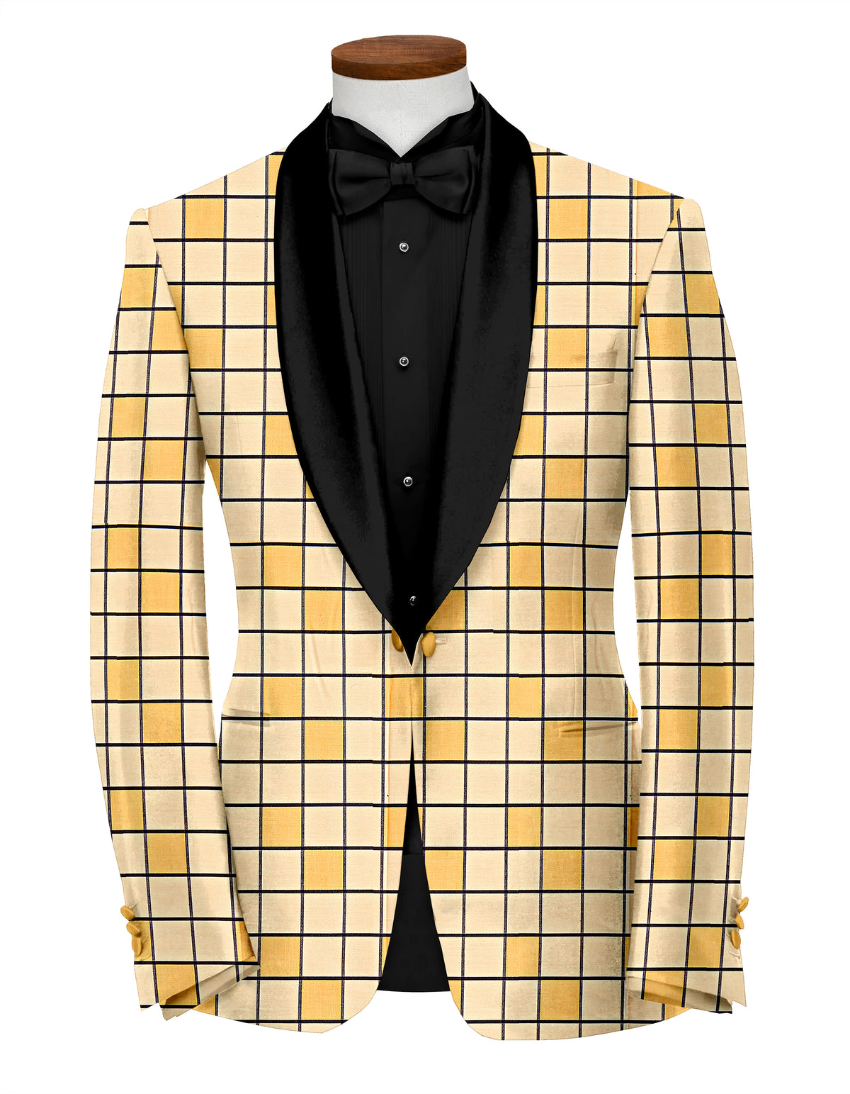 Veste de costume à carreaux orange jaune pour homme, blazer slim fit