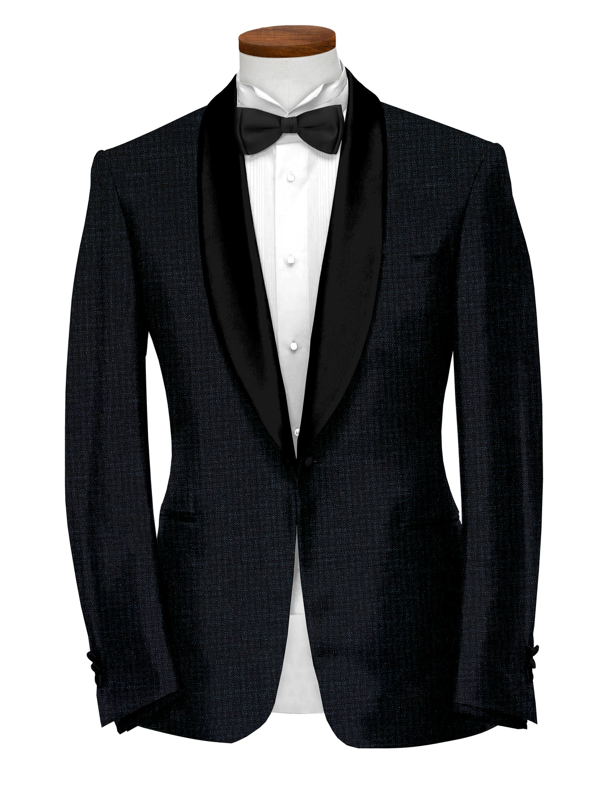 Black Men's Party Texture Suit Jacket Slim Fit Blazer