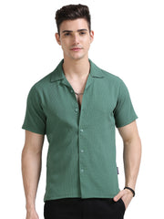 Green Popcorn Half Sleeves Regular Shirt