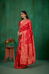 Red Banarasi Art Silk Woven Ready to Wear Saree