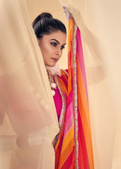 Multi Weightless Foil Print Saree