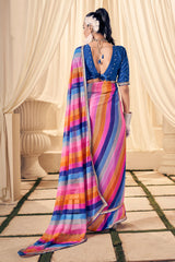 Multi Weightless Foil Print Saree