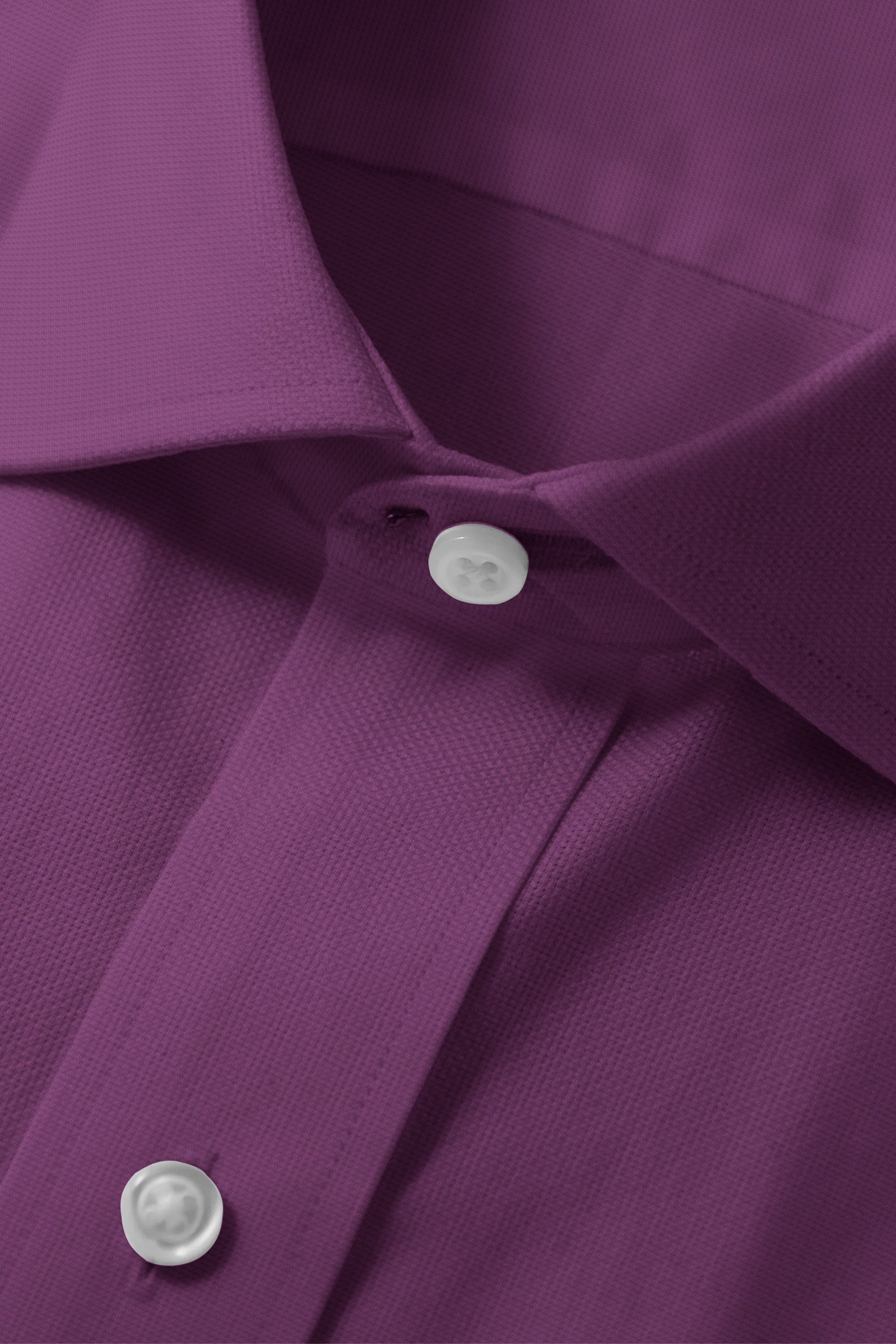 Purple Solid Plain Cotton Shirt With Spread Collar and Full Sleeves