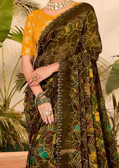 Green Weightless Zarkan Saree