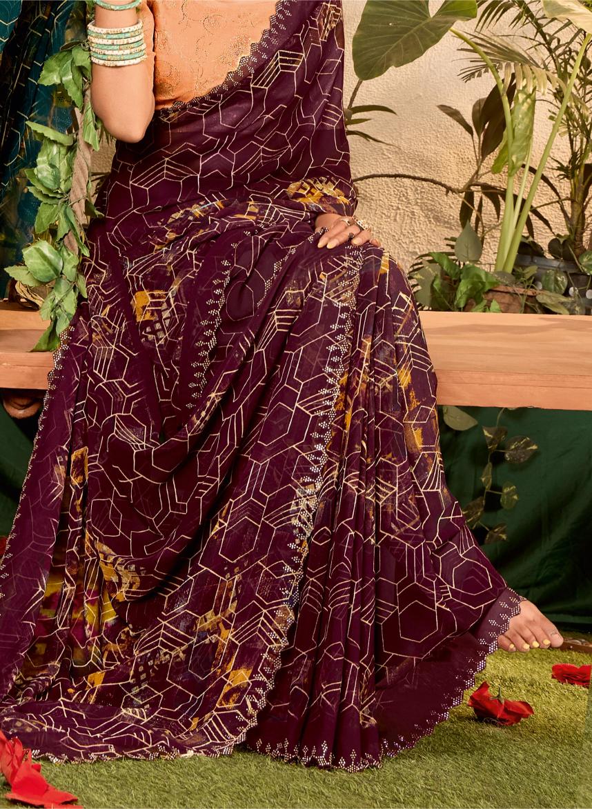 Purple Weightless Zarkan Saree