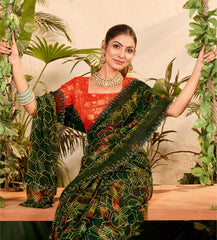 Green Weightless Zarkan Saree