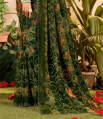 Green Weightless Zarkan Saree