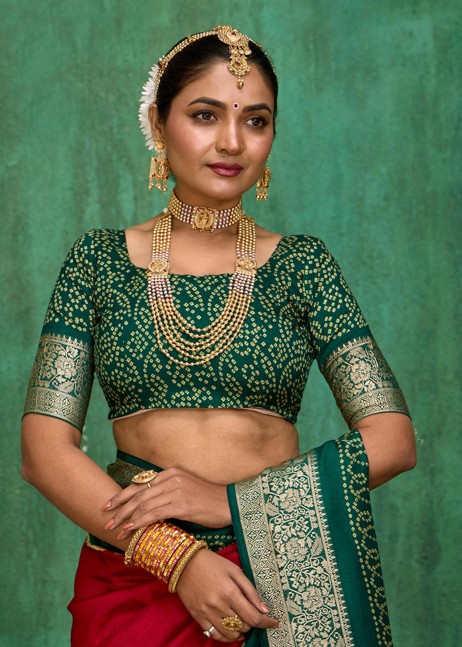 Maroon Velvet Tusser Silk  Solid Saree
