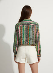 Multi Poly Crepe Polka Dots Printed Shirt