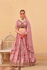 Baby Pink Silk Traditional Lehenga Choli