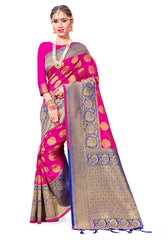 Combo Pack of 2 Banarasi Art Silk Woven Saree