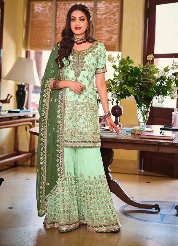 Green Designer Pakistani Salwar Suit