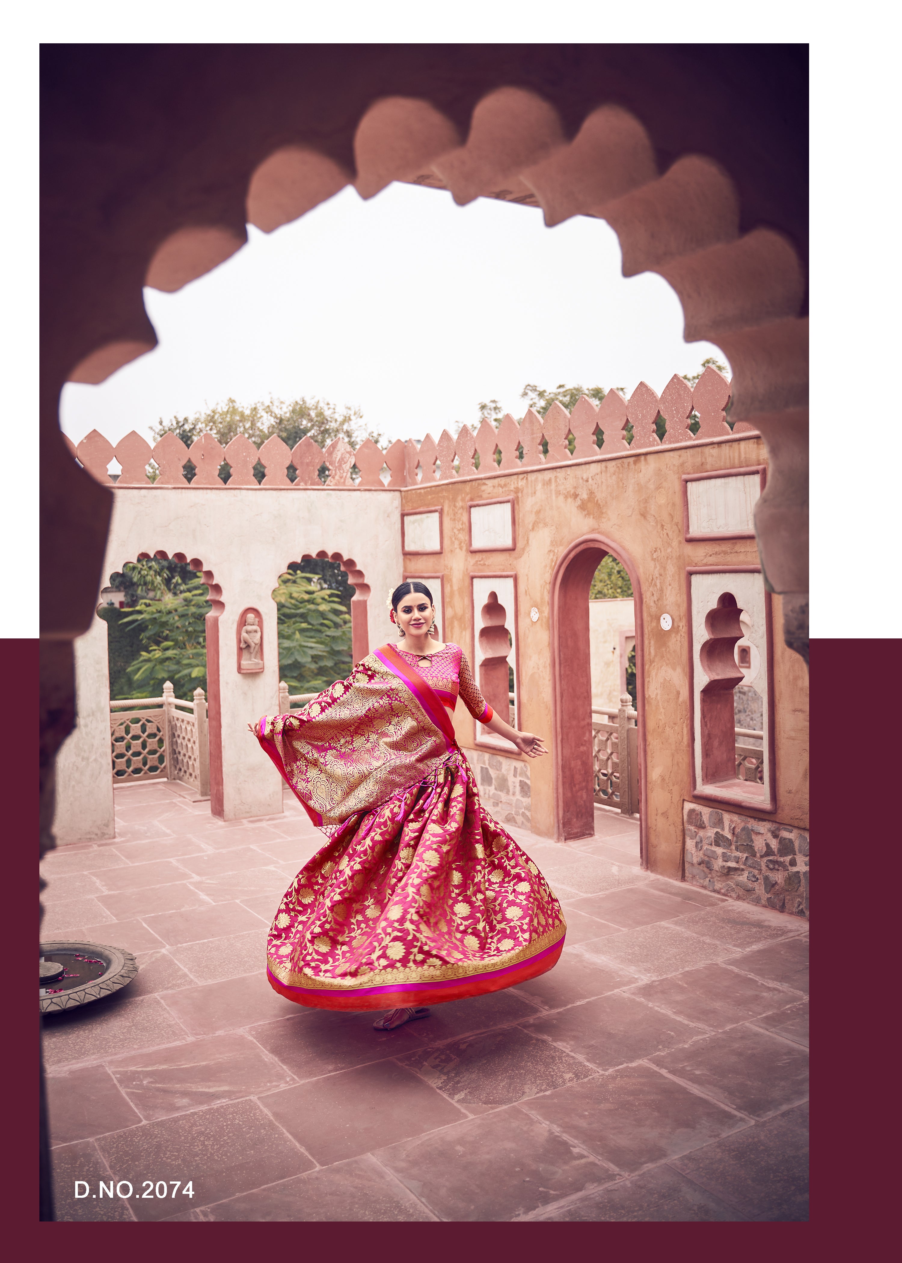 Beige Satin Silk Embroidered Saree