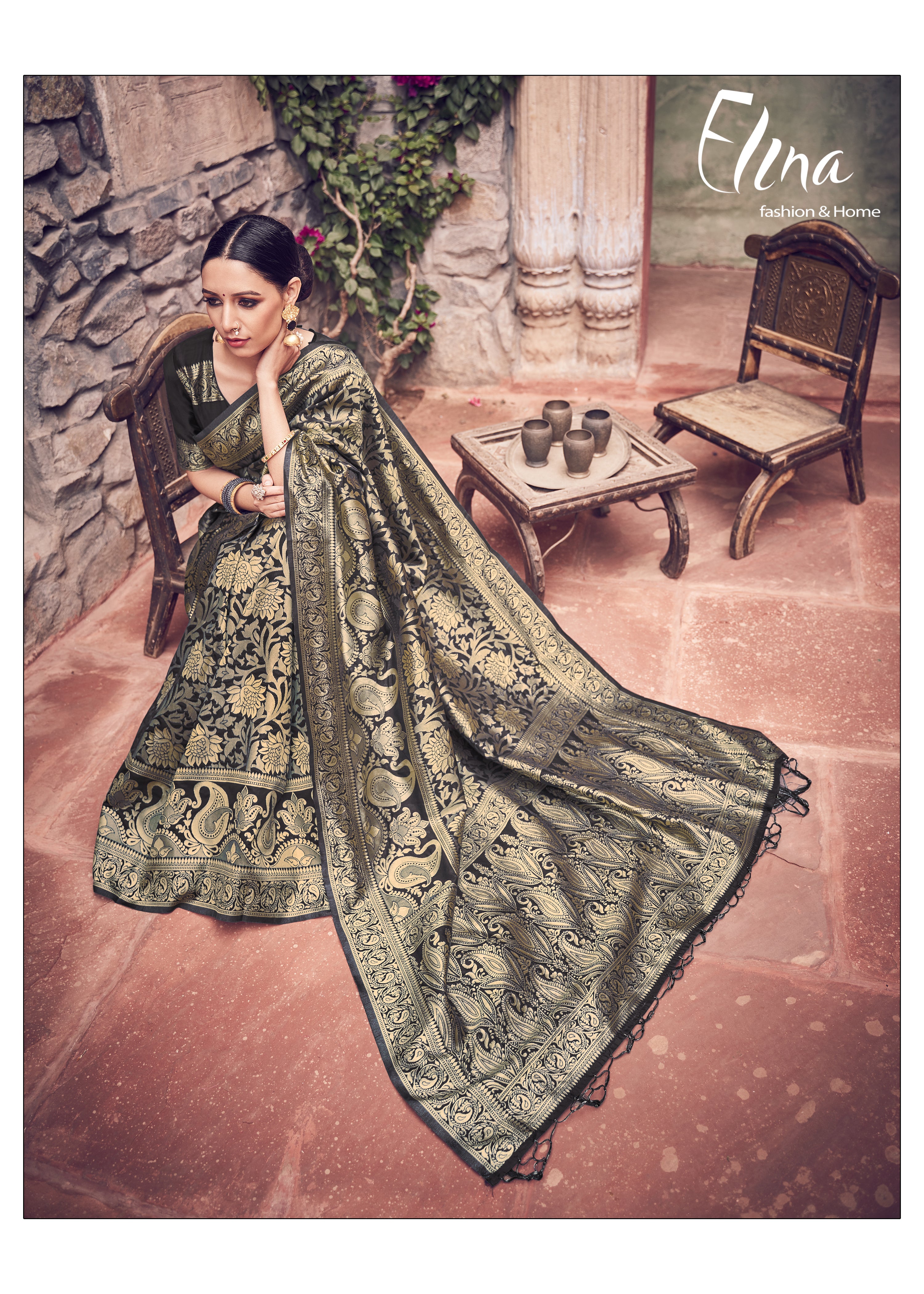 Green Banarasi Art Silk Woven Saree