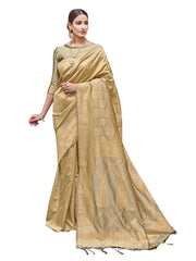 Gold Banarasi Art Silk Woven Saree