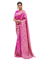 Maroon Banarasi Art Silk Woven Saree