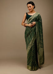 Green Banarasi Art Silk Woven Saree