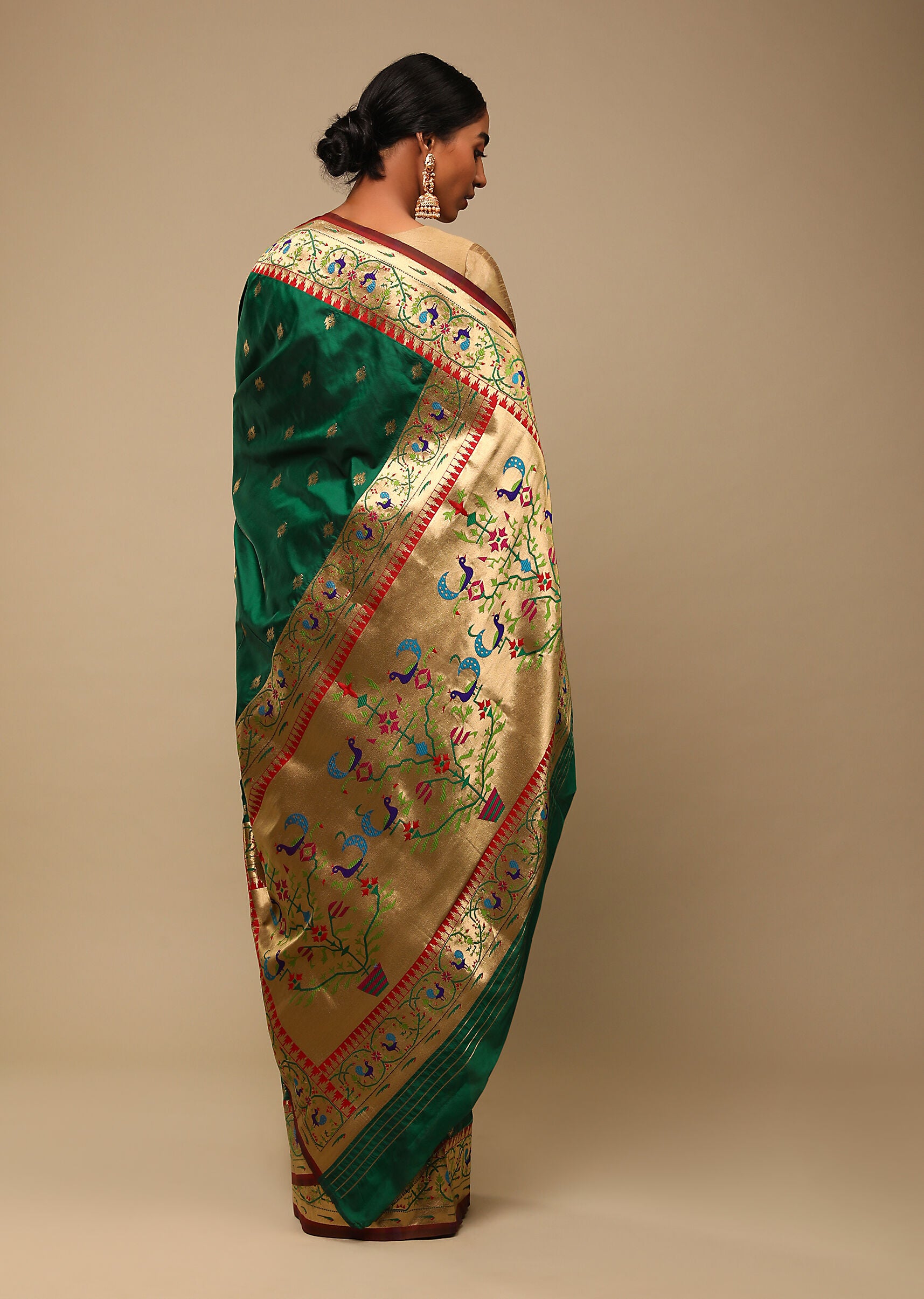 Green Banarasi Art Silk Woven Saree