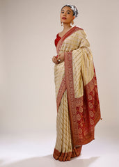 Off WhiteBanarasi Art Silk Woven Saree