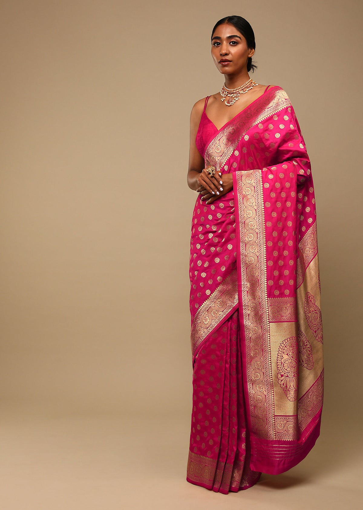 Purple Banarasi Art Silk Woven Saree