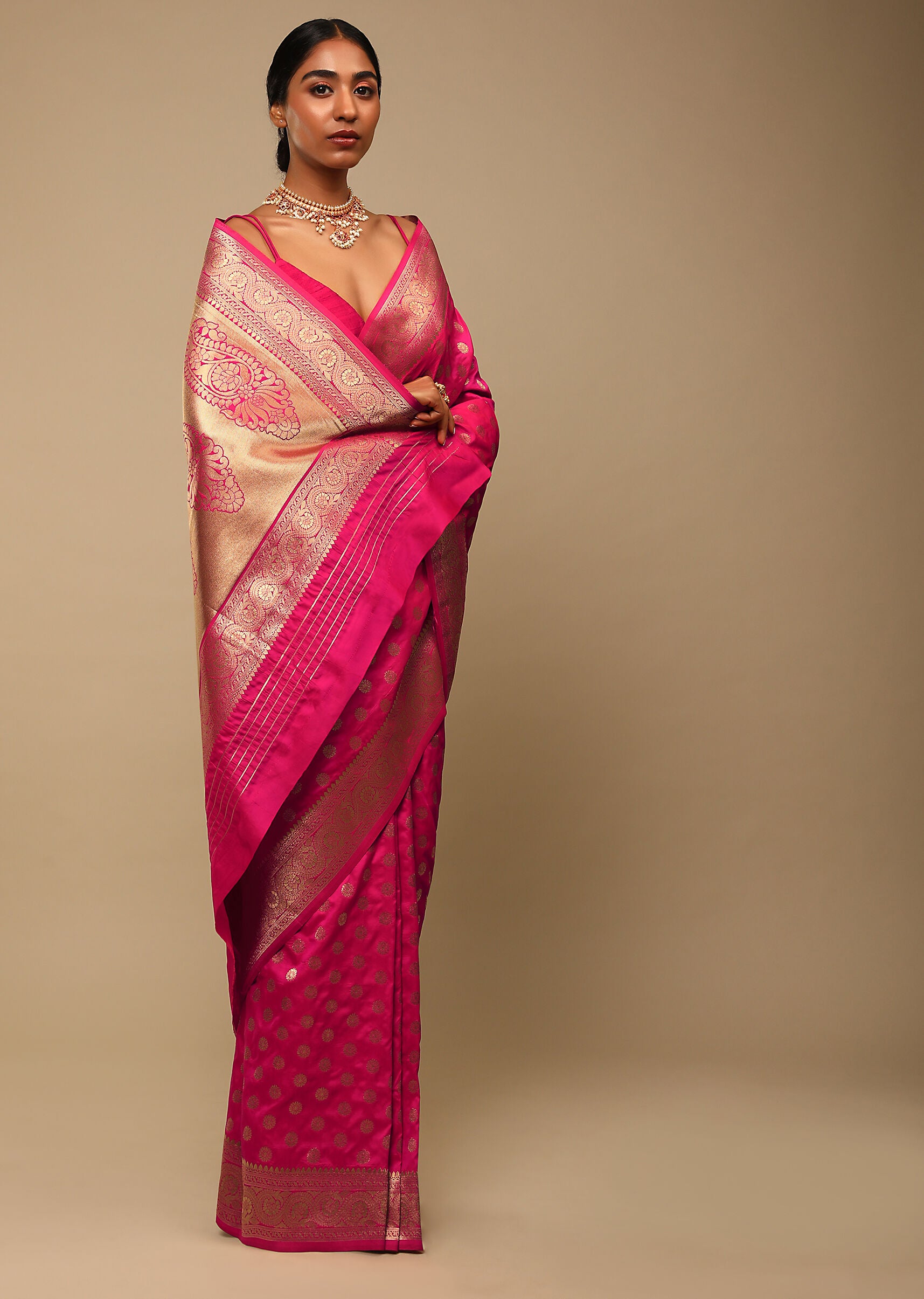 Purple Banarasi Art Silk Woven Saree