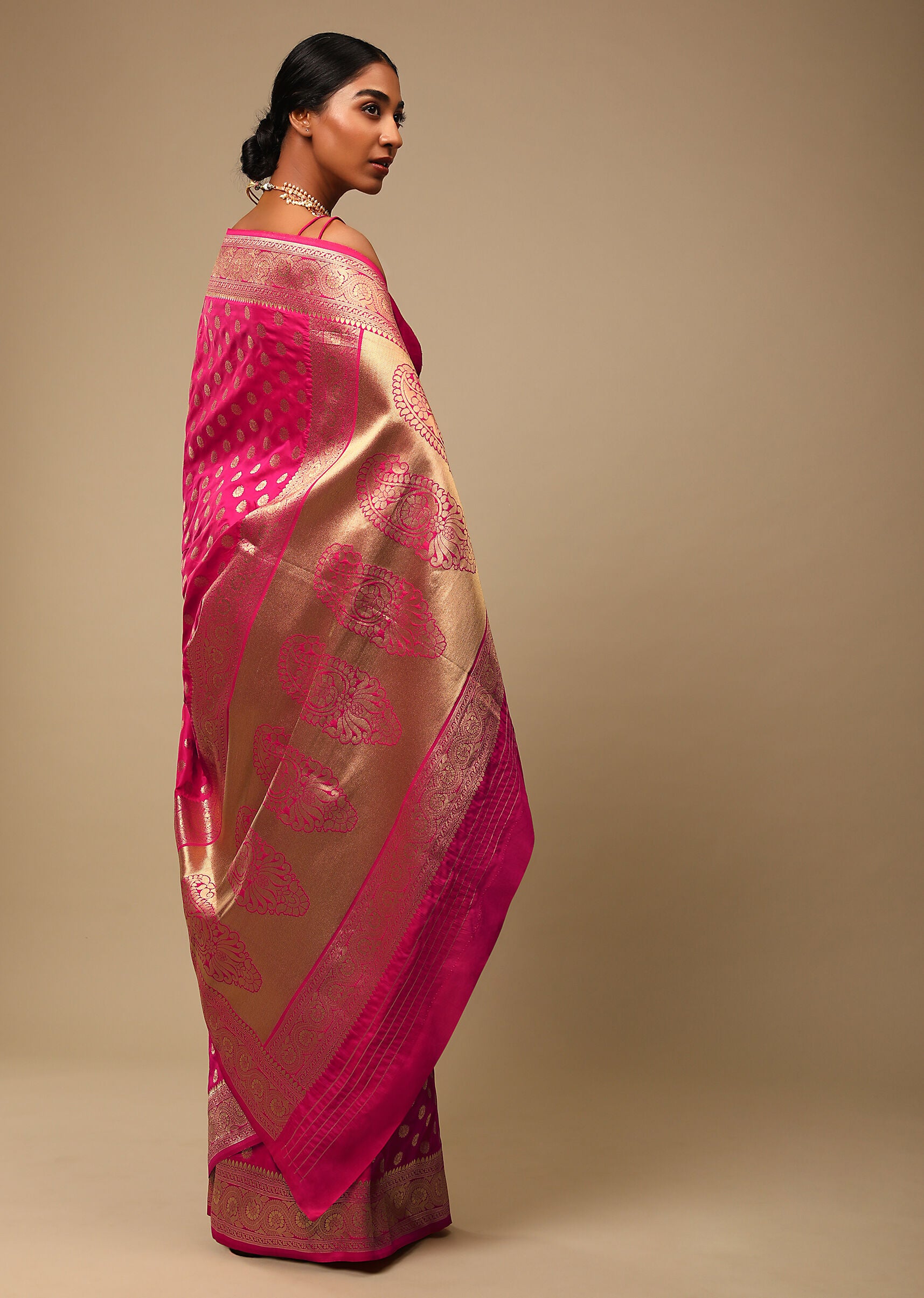 Purple Banarasi Art Silk Woven Saree