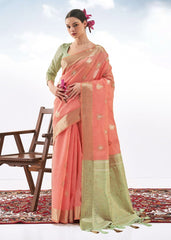 Coral Art Silk Woven Saree