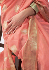 Coral Art Silk Woven Saree