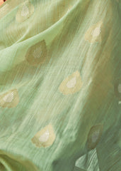 Light Green Art Silk Woven Saree