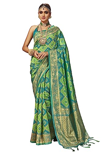 Elina fashion Banarasi Art Silk Sarees For Women Indian Party Wear Woven Saree Sari & Unstitched Blouse