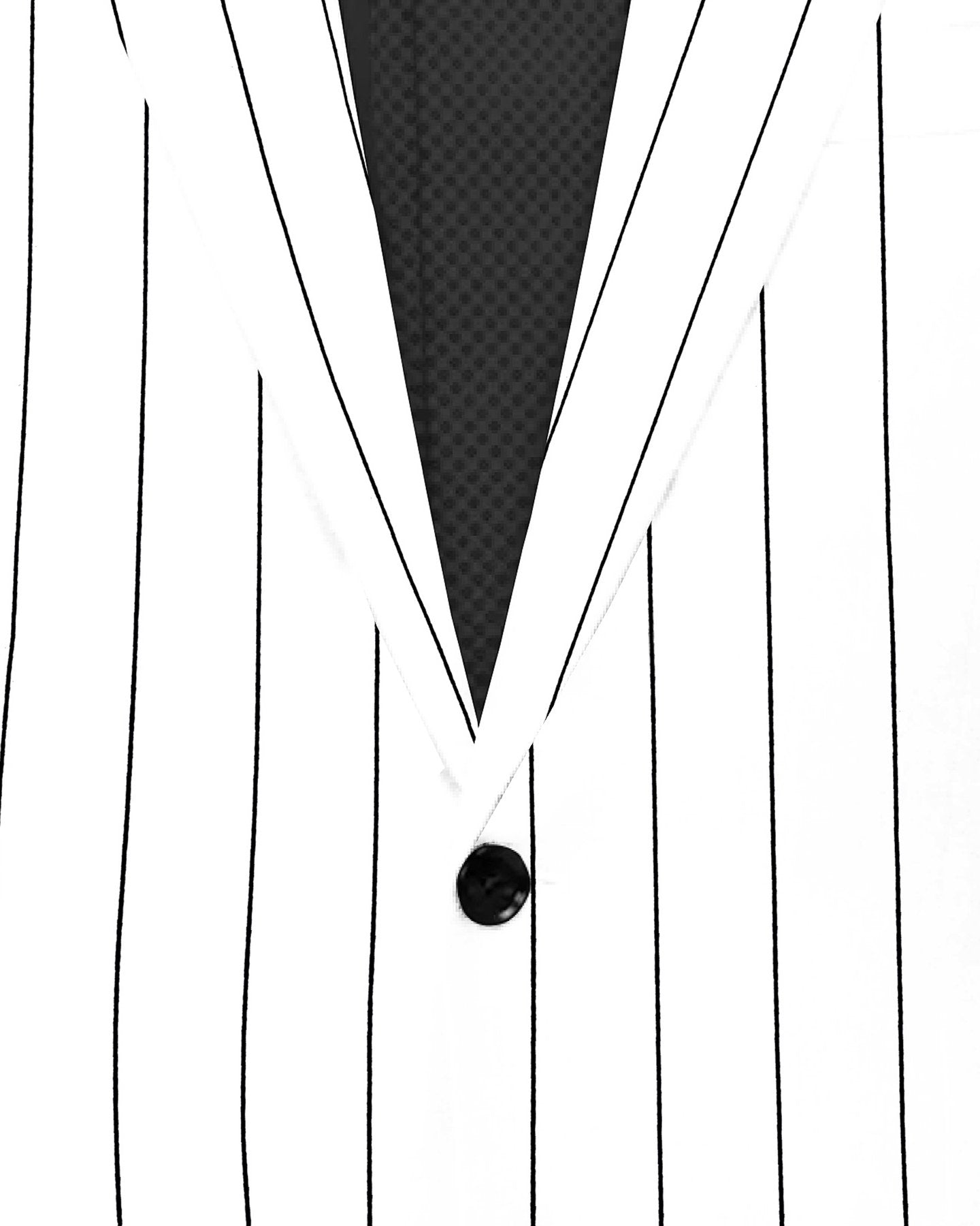 White Men's Two Button Dress Party Stripe Print Suit Jacket Notched Lapel Slim Fit Stylish Blazer