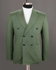 Olive Green Men's Two Button Dress Party Solid Suit Jacket Notched Lapel Slim Fit Stylish Blazer