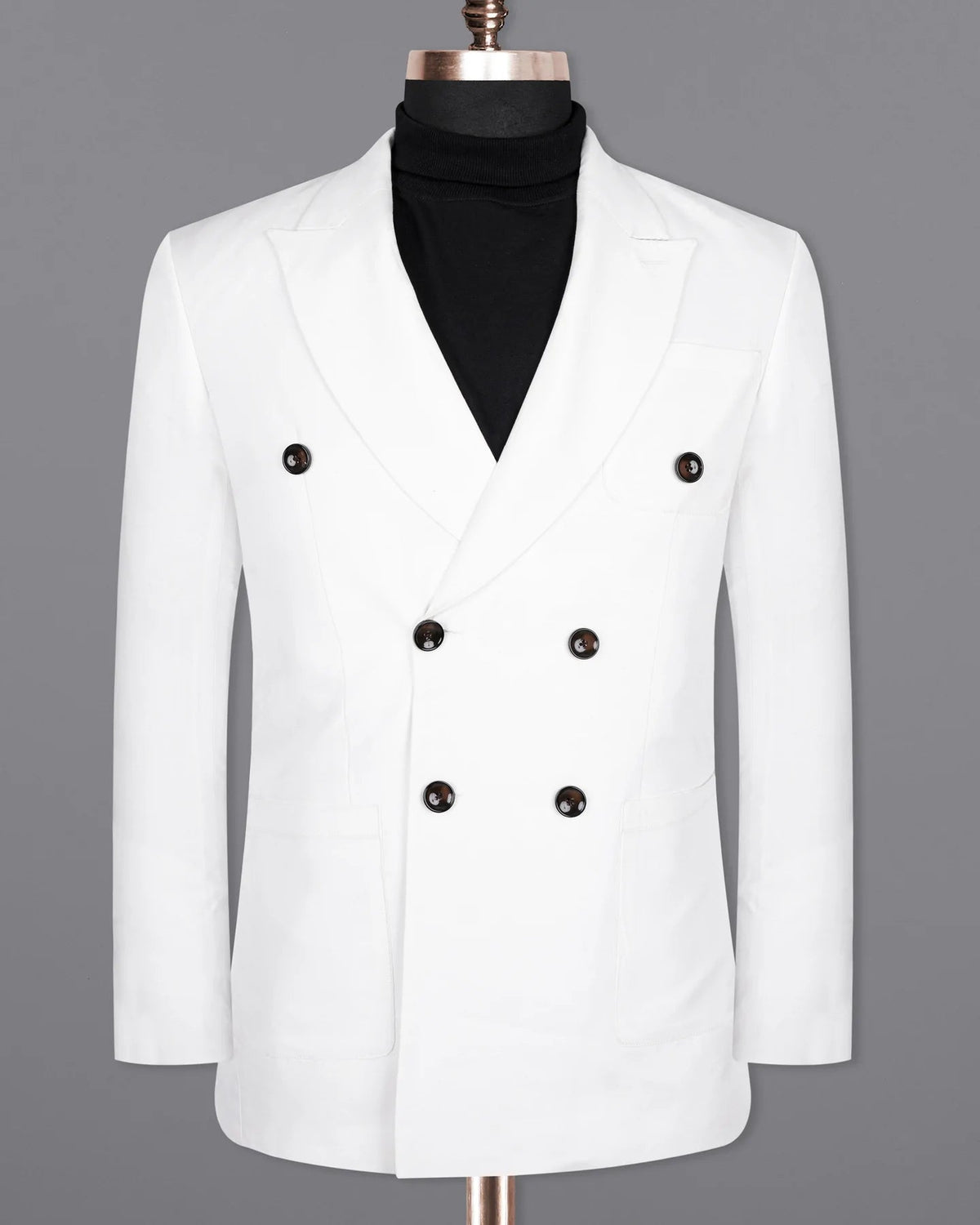 Veste de costume blanche à deux boutons pour homme, tenue de soirée unie, revers cranté, coupe slim, blazer élégant