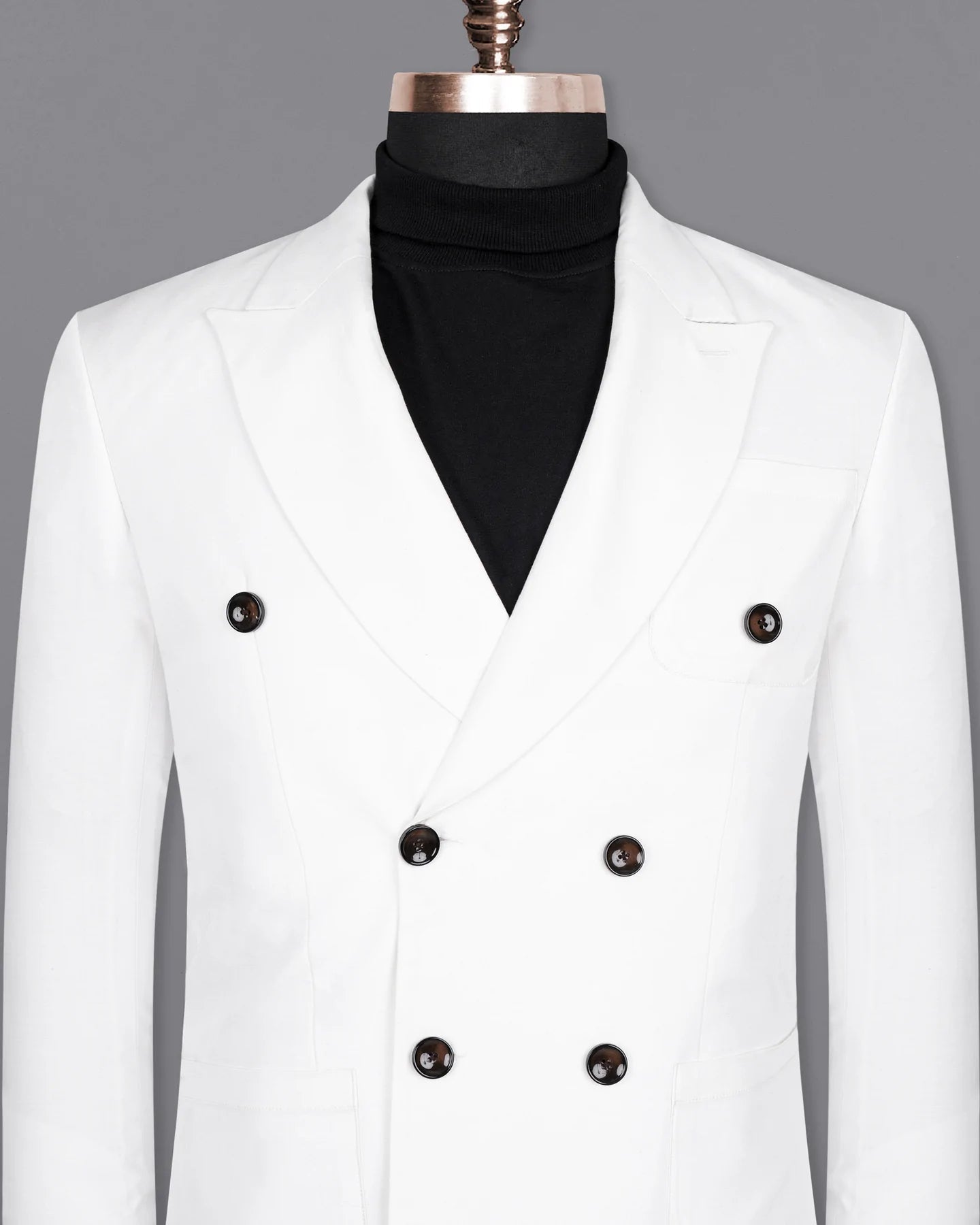 Veste de costume blanche à deux boutons pour homme, tenue de soirée unie, revers cranté, coupe slim, blazer élégant