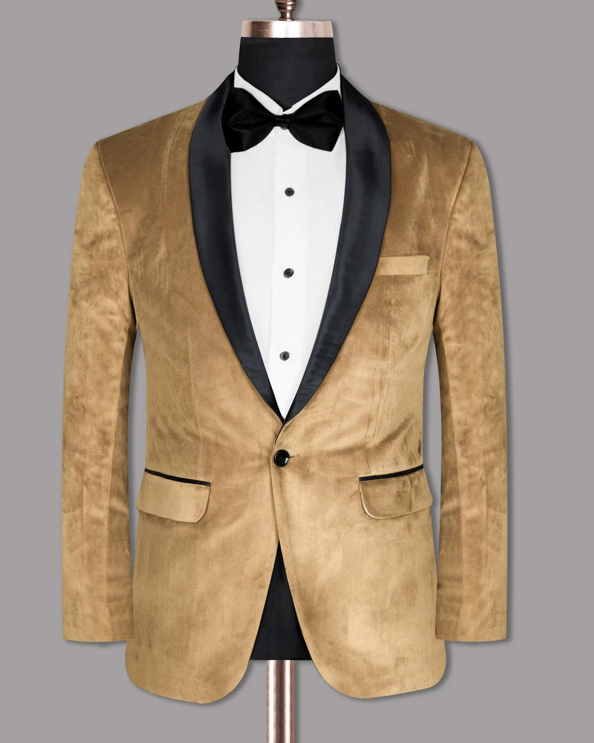 Gold Men's Two Button Dress Party Solid Suit Jacket Notched Lapel Slim Fit Stylish Blazer