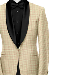 Veste de costume beige à carreaux pour homme, blazer slim fit