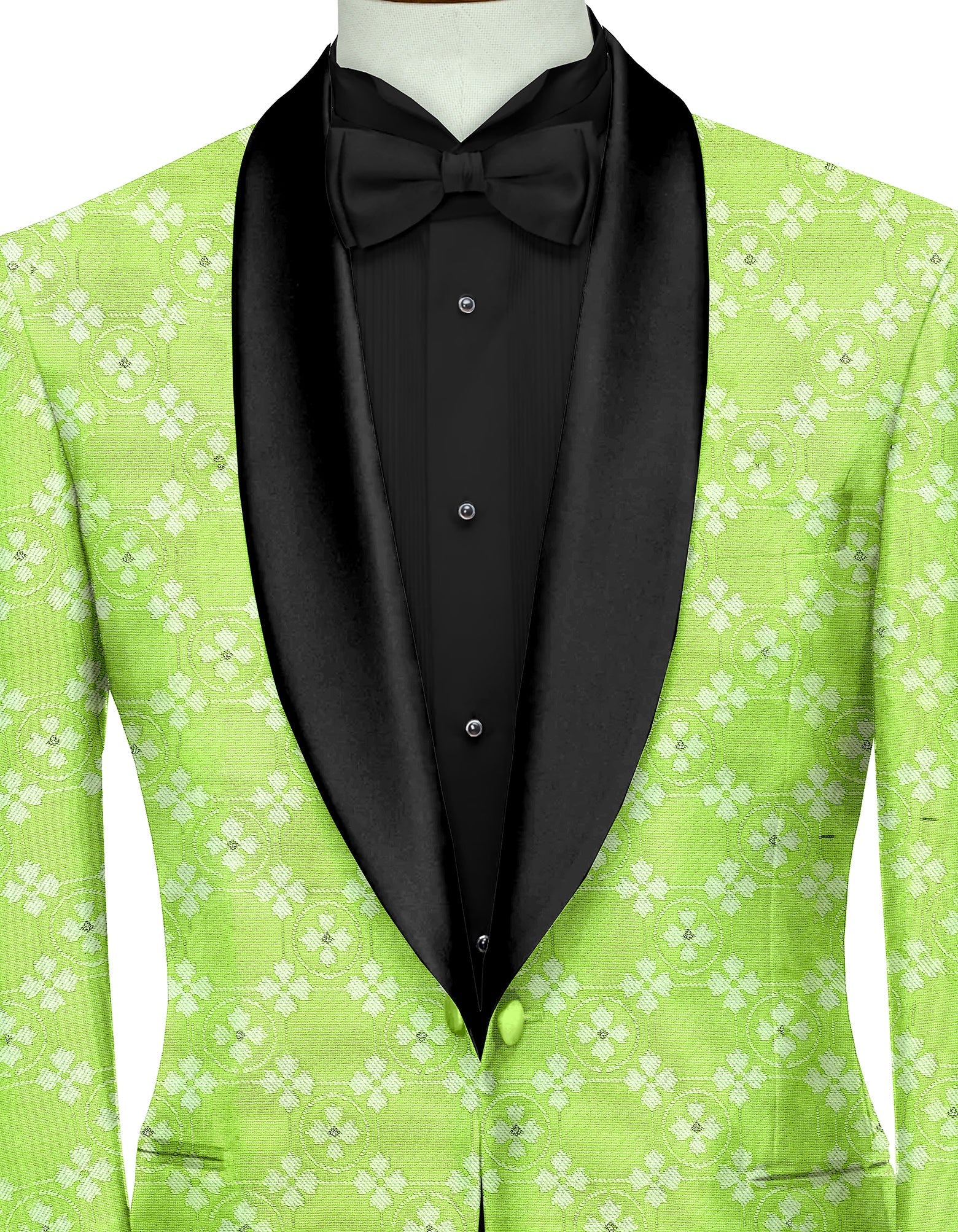 Veste de costume jacquard verte avocat pour homme, blazer slim fit