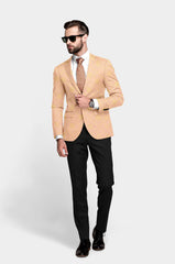 Veste de costume jacquard de fête pour homme en or rose, blazer slim fit