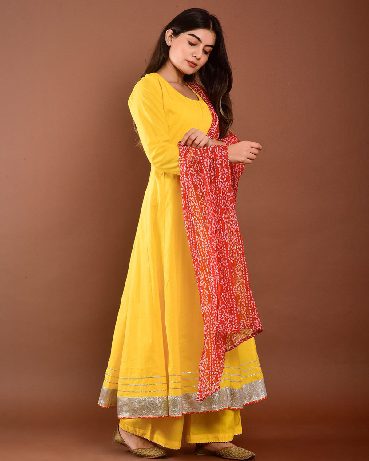 Designer Kurtis Yellow Color Rayon Printed Dress For  Diwali