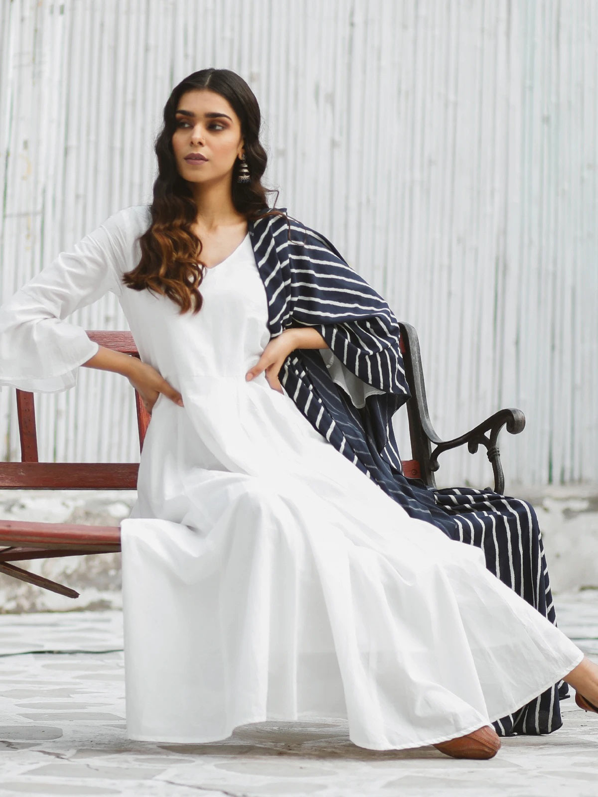 White Color Printed Rayon Kurti With Pant And Dupatta For Engagement