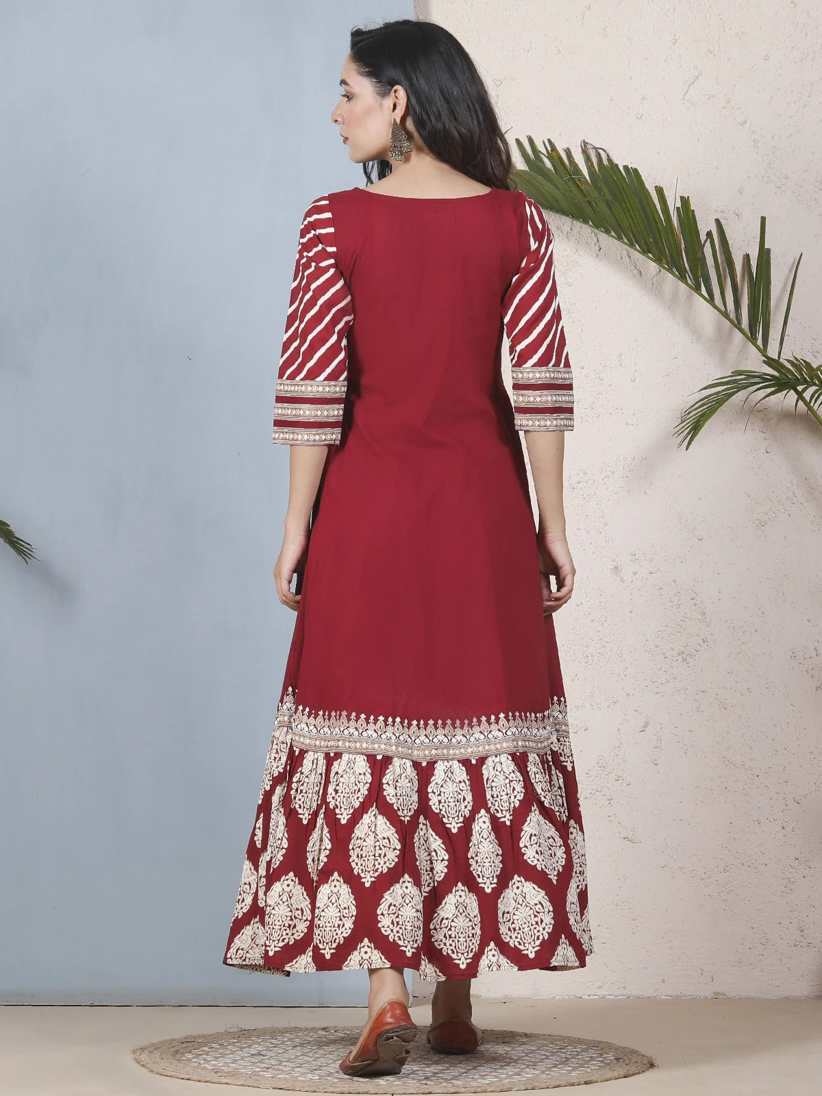 Casual Kurti Maroon Color Rayon Printed Dress For  Casual