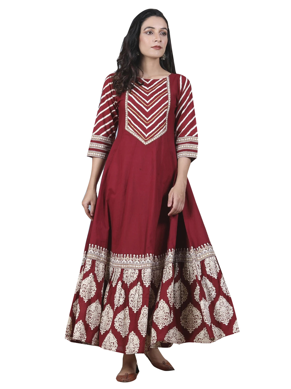 Casual Kurti Maroon Color Rayon Printed Dress For  Casual