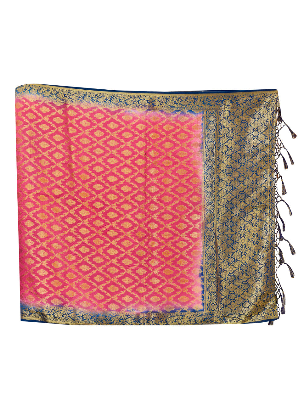 Pink Banarasi Art Silk Woven Dupatta