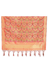 Pink Banarasi Art Silk Woven Dupatta