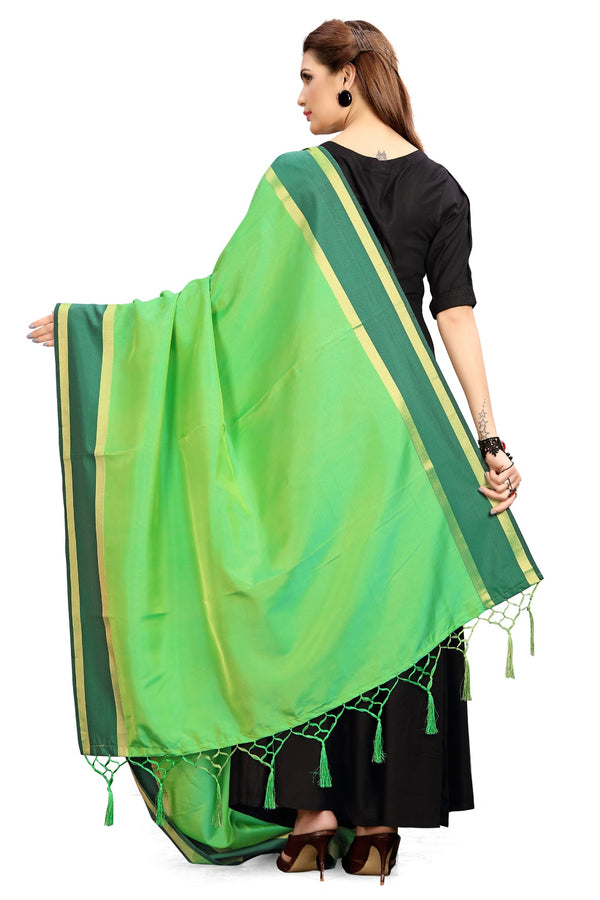 Women's Green Color Dupatta For Indian wear Scarf Shawl Wrap|Art Silk Woven Only Dupatta