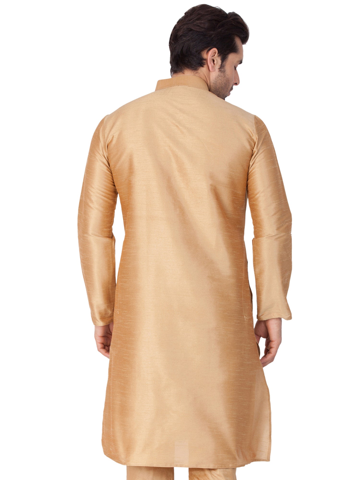 Men's Beige Tunic Cotton Kurta Pajama Set