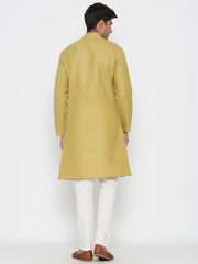 Men's Beige Tunic Cotton Kurta Pajama Set